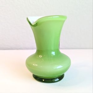 Kanawha MCM Green Encased Glass Pitcher